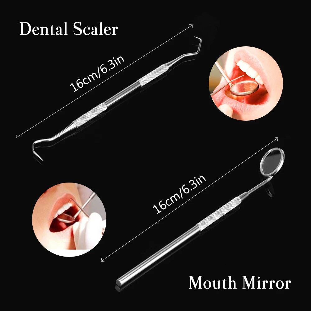 Electric Teeth Polisher 8pcs Replaceable Heads Dental Scaler Tartar Stain Plaque Remover Tooth Cleaner Whitener Oral Care - Wellness and Tech
