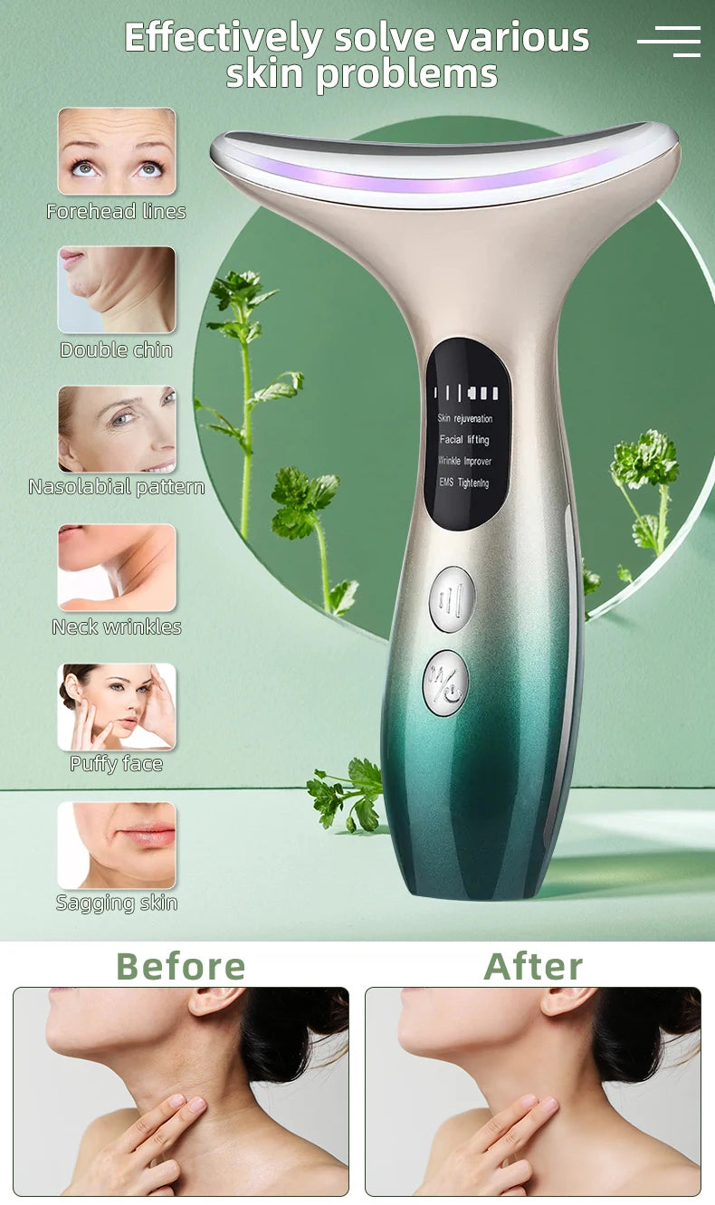 RF Skin Tightening | Face Lifting Device for Wrinkle | Anti Aging Ems Skin Rejuvenation - Wellness and Tech