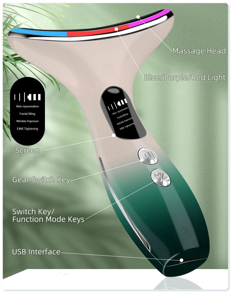 RF Skin Tightening | Face Lifting Device for Wrinkle | Anti Aging Ems Skin Rejuvenation - Wellness and Tech