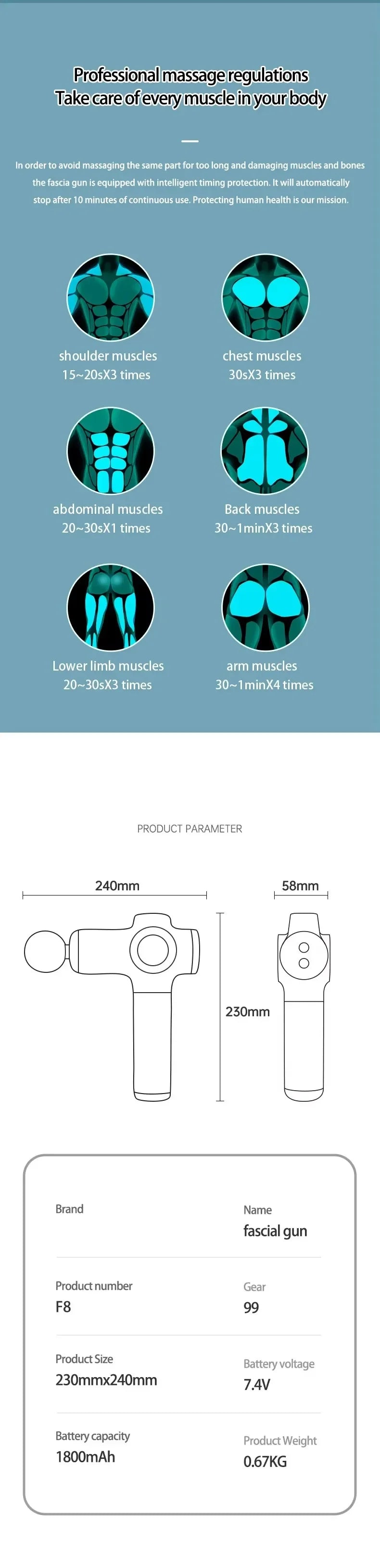 Electric Handheld Muscle Massage Gun - Wellness and Tech