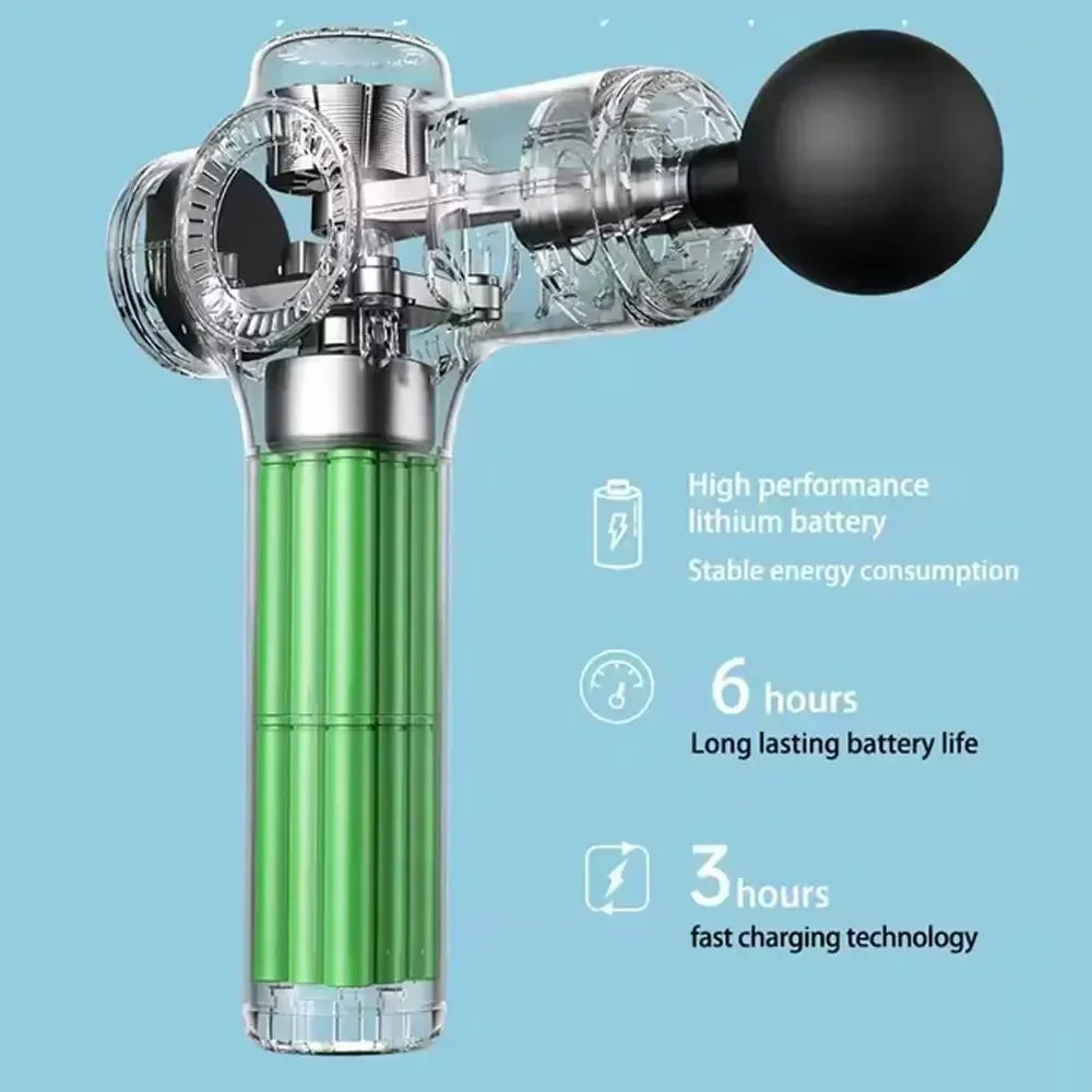 Electric Handheld Muscle Massage Gun - Wellness and Tech