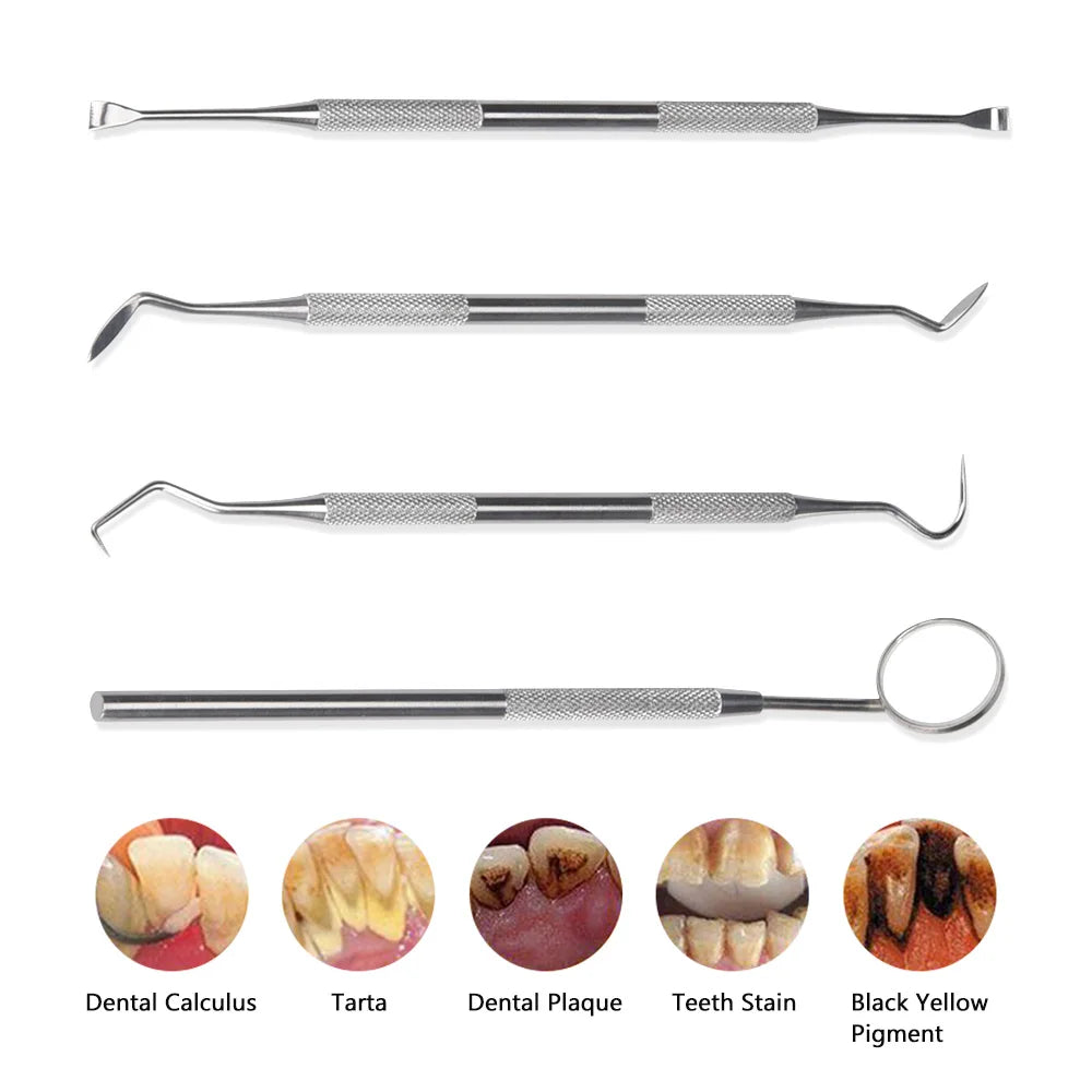 Electric Teeth Polisher 8pcs Replaceable Heads Dental Scaler Tartar Stain Plaque Remover Tooth Cleaner Whitener Oral Care - Wellness and Tech