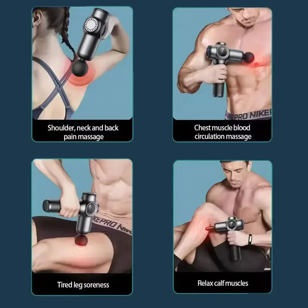 Electric Handheld Muscle Massage Gun - Wellness and Tech