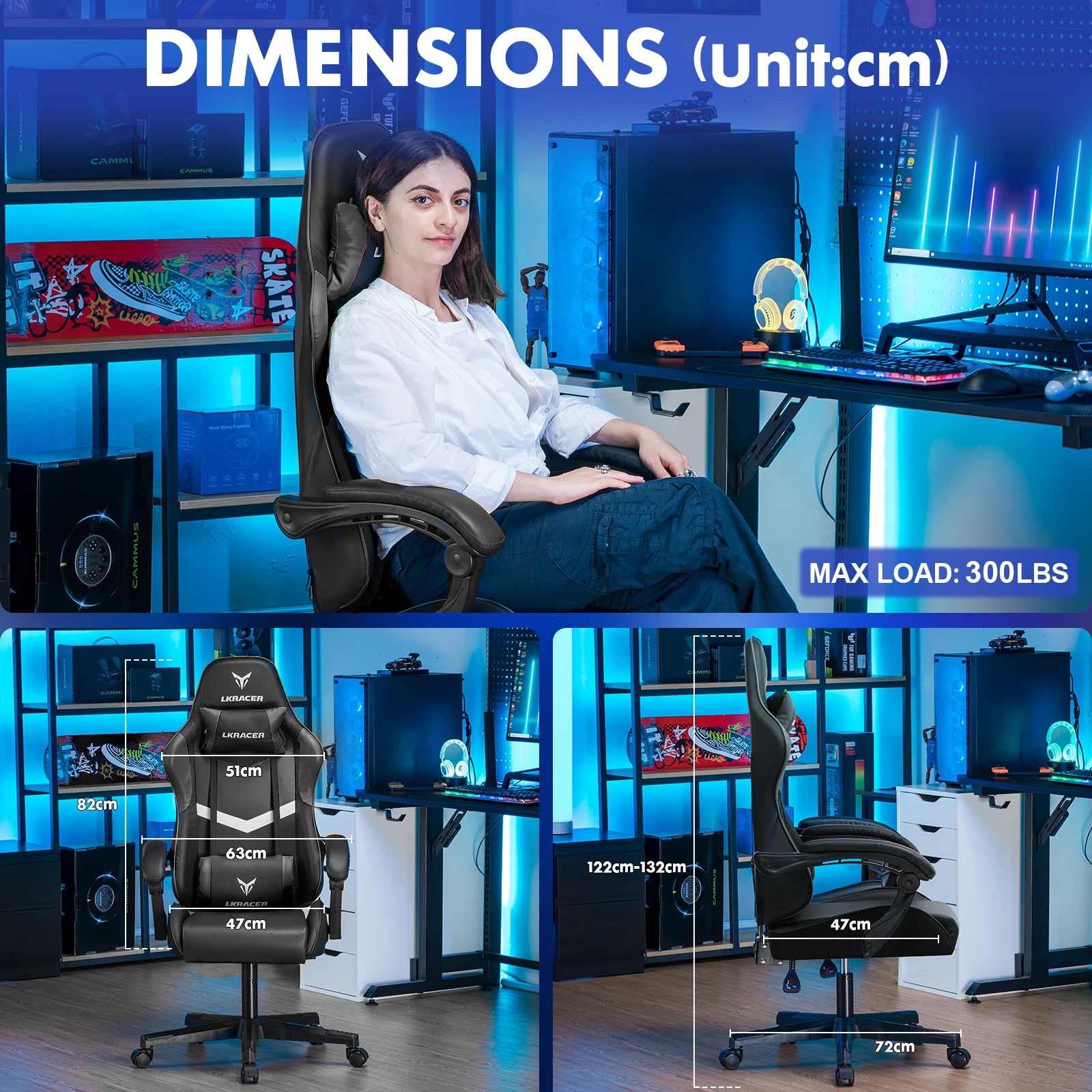 Ergonomic Chair with Lumbar Support - Wellness and Tech
