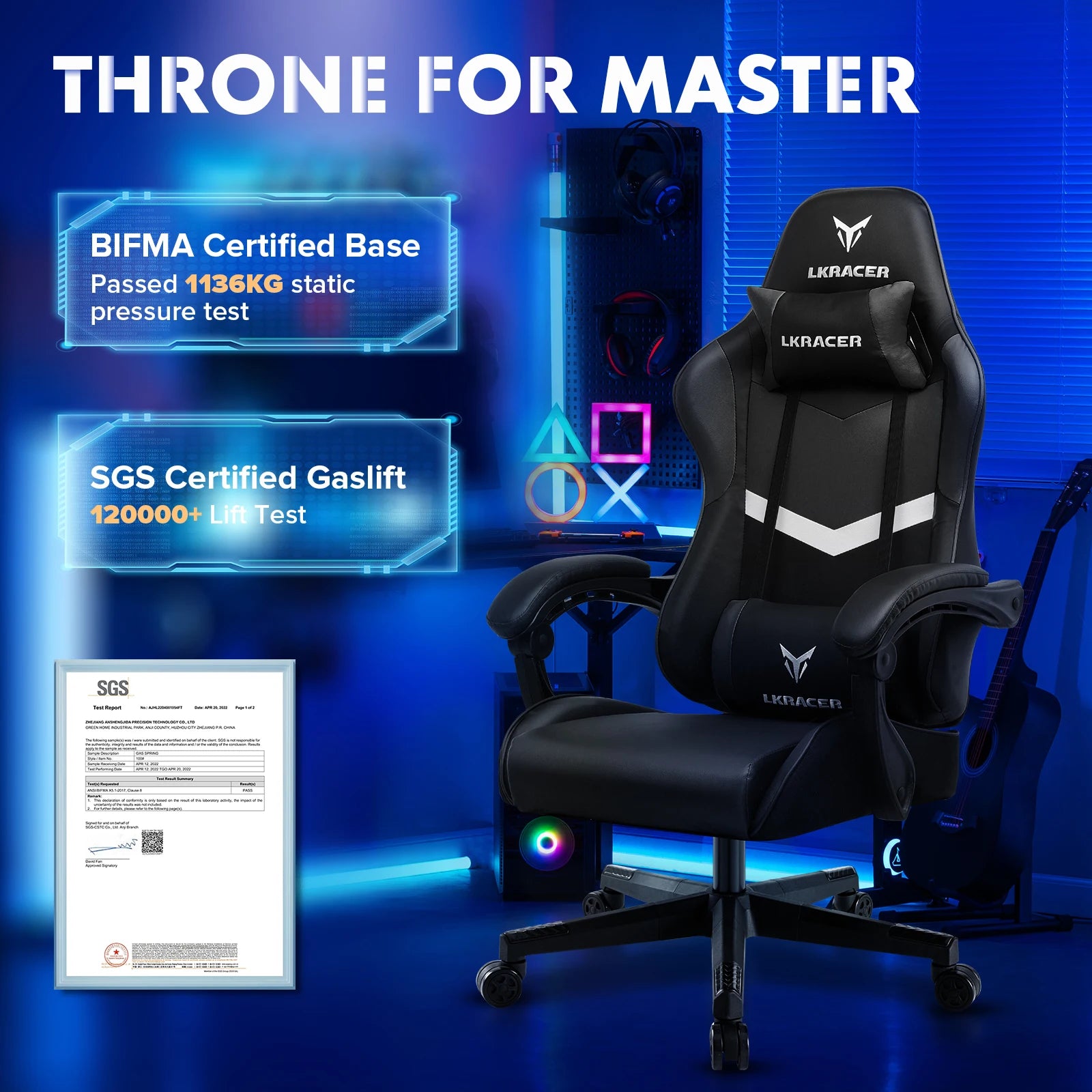 Ergonomic Chair with Lumbar Support - Wellness and Tech