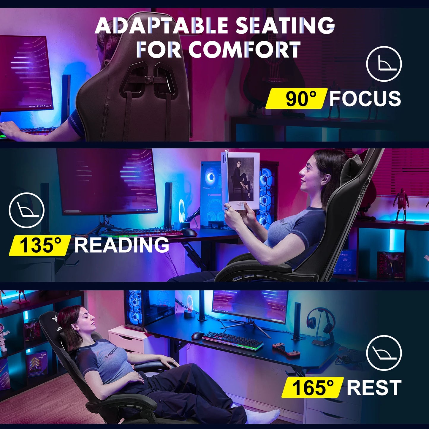 Ergonomic Chair with Lumbar Support - Wellness and Tech