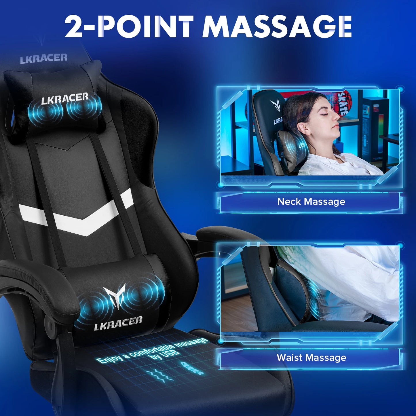 Ergonomic Chair with Lumbar Support - Wellness and Tech