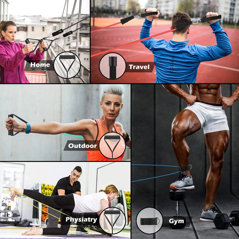 300LBS Fitness Resistance Bands Set - Wellness and Tech