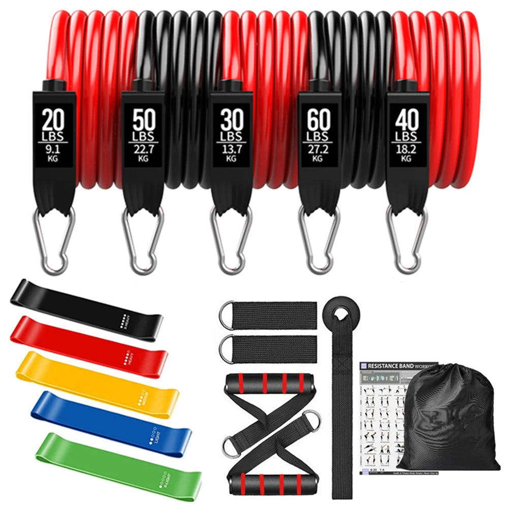 300LBS Fitness Resistance Bands Set - Wellness and Tech