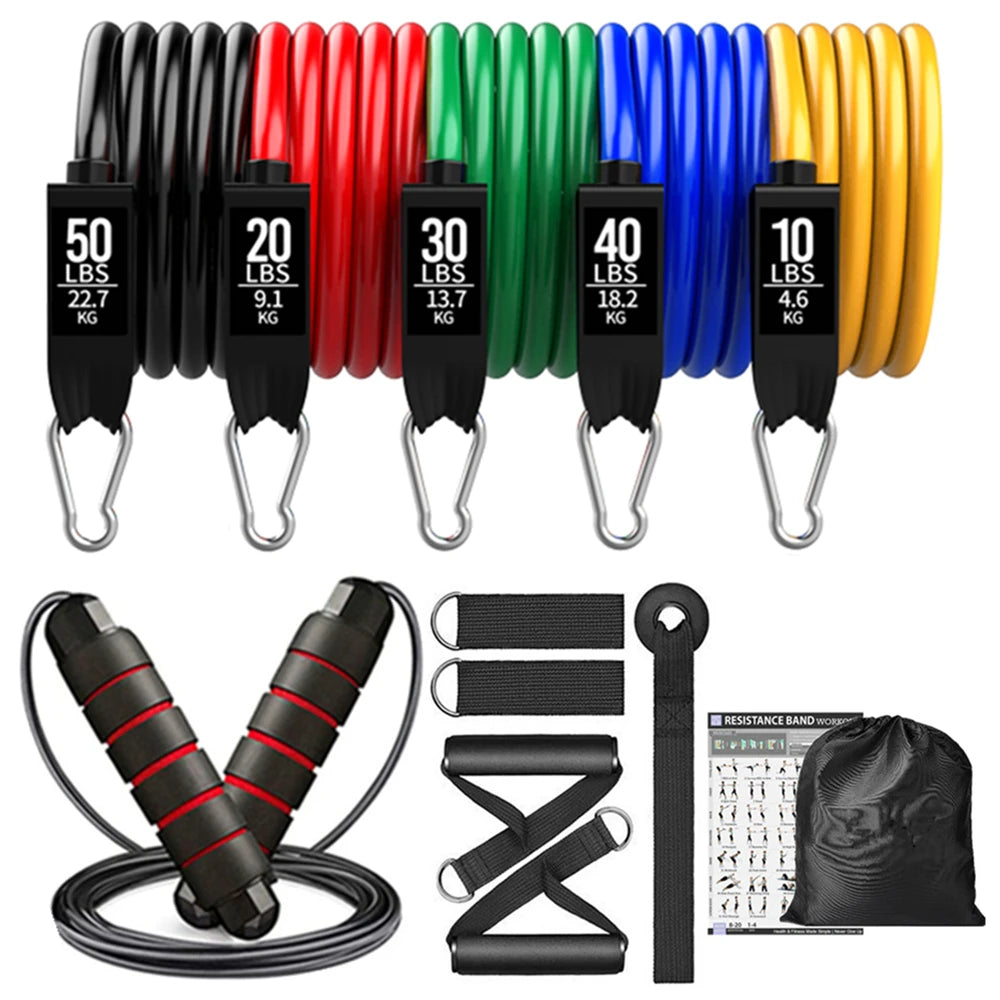 300LBS Fitness Resistance Bands Set - Wellness and Tech