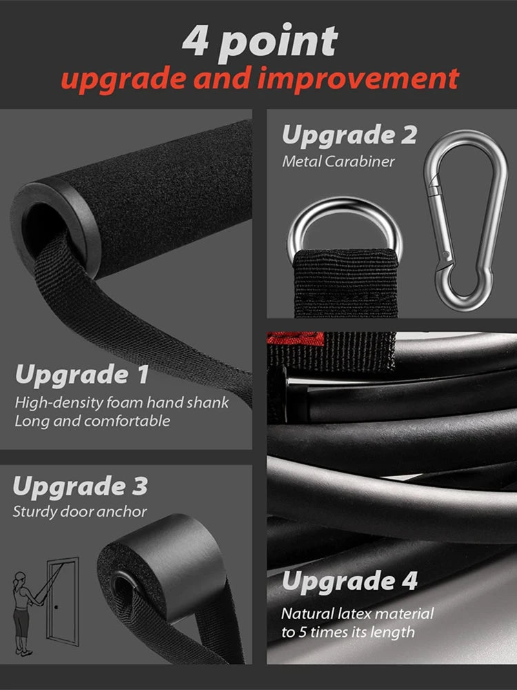 300LBS Fitness Resistance Bands Set - Wellness and Tech