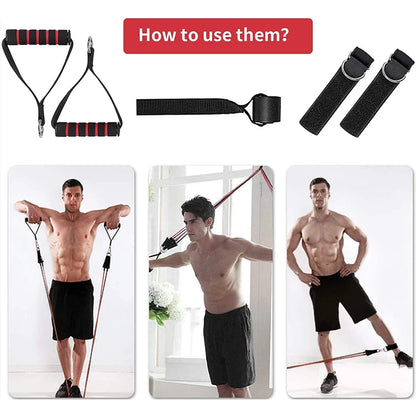 300LBS Fitness Resistance Bands Set - Wellness and Tech