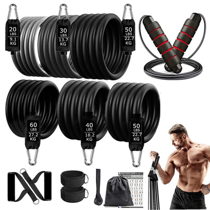 300LBS Fitness Resistance Bands Set - Wellness and Tech