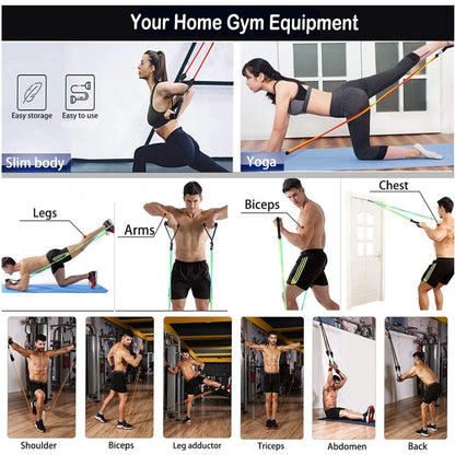 300LBS Fitness Resistance Bands Set - Wellness and Tech