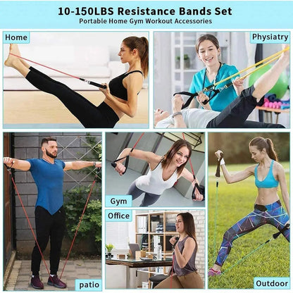 300LBS Fitness Resistance Bands Set - Wellness and Tech