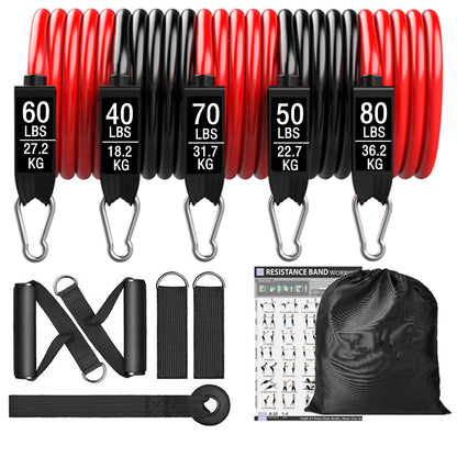 300LBS Fitness Resistance Bands Set - Wellness and Tech