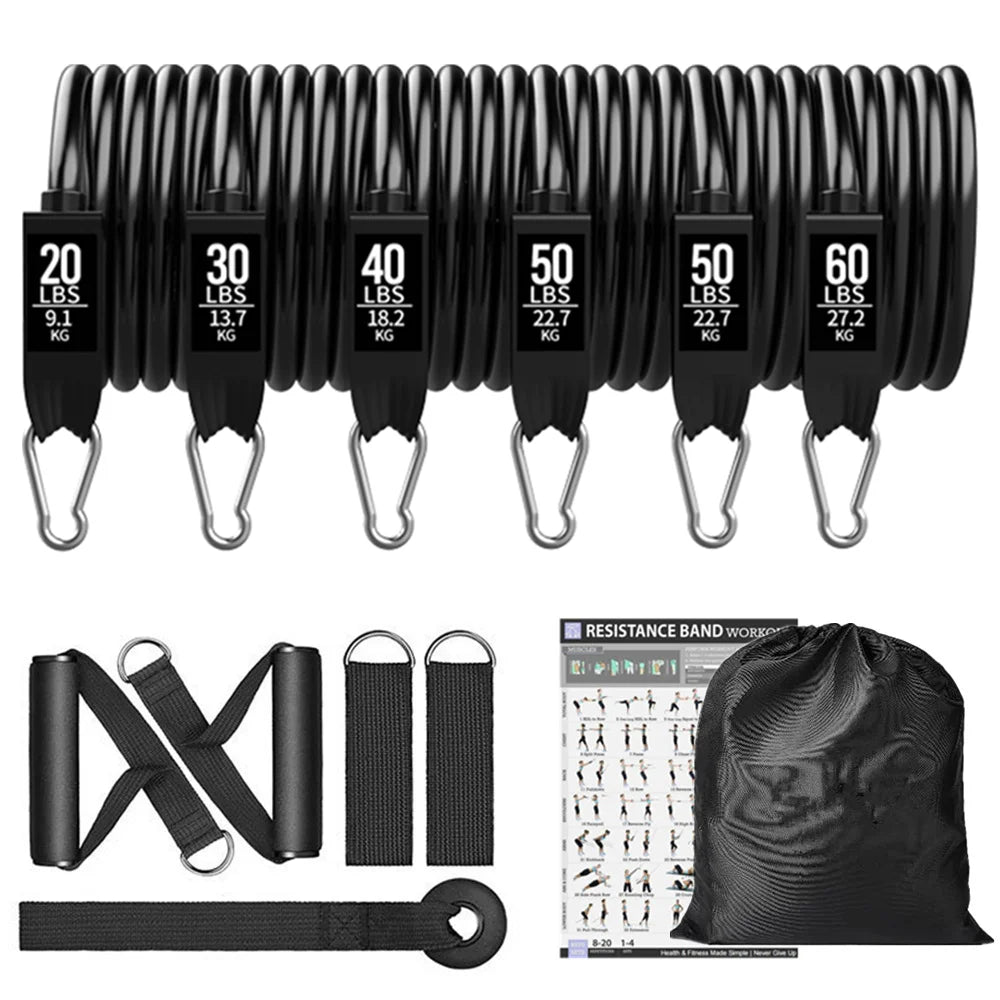300LBS Fitness Resistance Bands Set - Wellness and Tech