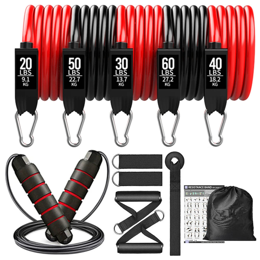 300LBS Fitness Resistance Bands Set - Wellness and Tech
