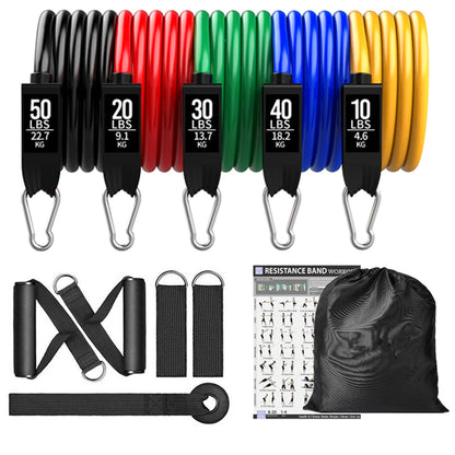 300LBS Fitness Resistance Bands Set - Wellness and Tech