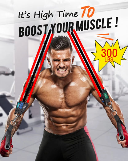 300LBS Fitness Resistance Bands Set - Wellness and Tech