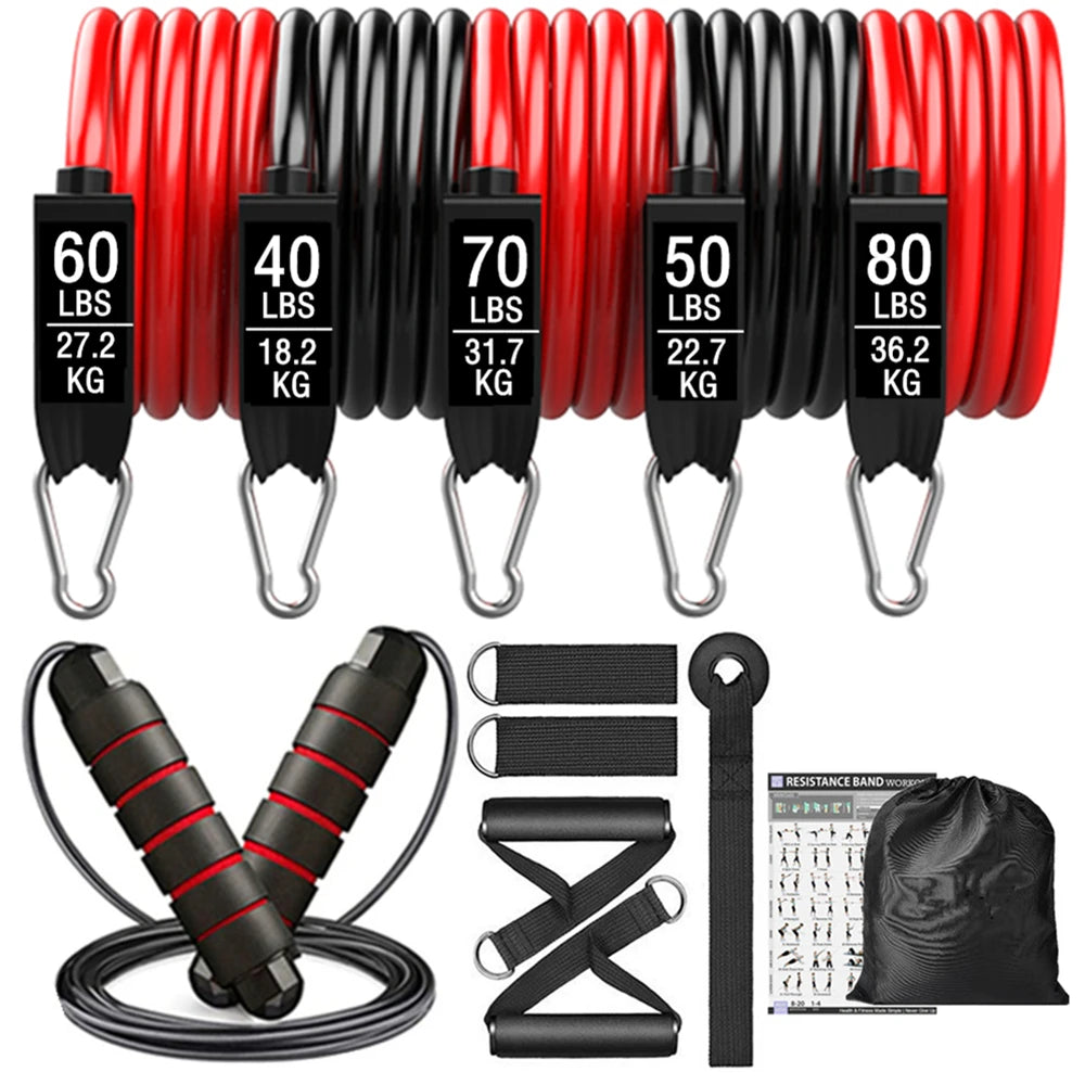 300LBS Fitness Resistance Bands Set - Wellness and Tech