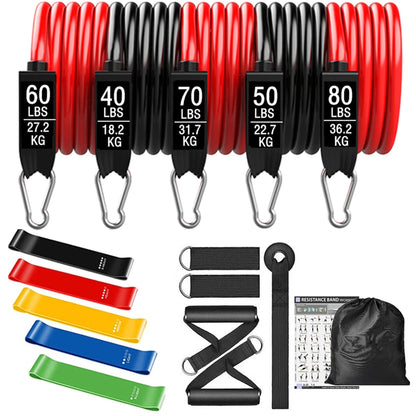 300LBS Fitness Resistance Bands Set - Wellness and Tech