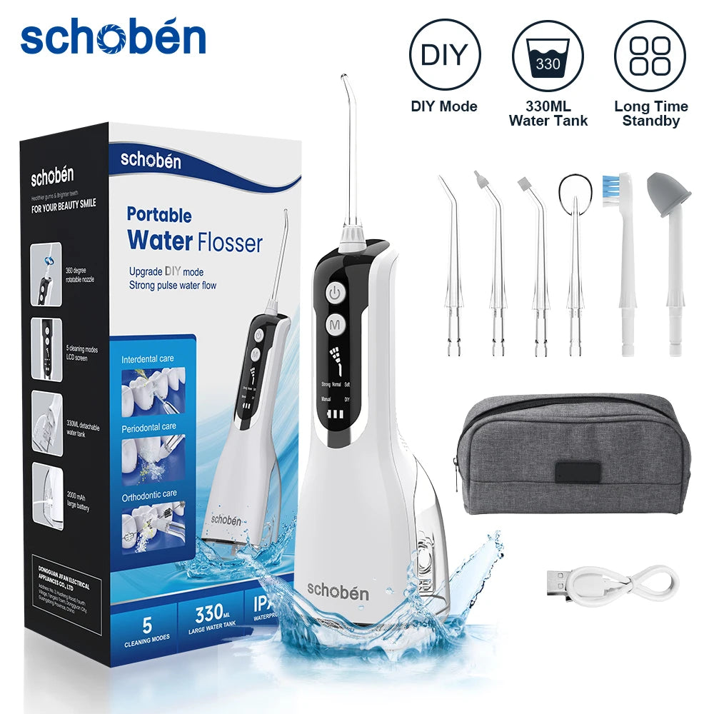 Adult Portable Oral Irrigator - Water Flosser - Wellness and Tech
