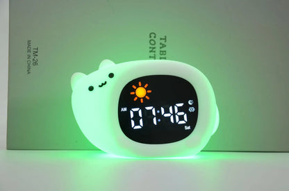 Night Light Clock | Musical Alarm Clock | Led Night Table Light Children Sleep Training
