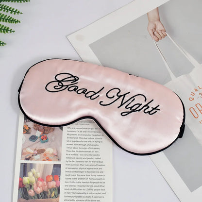 Embroidered Silk Sleep Mask - Wellness and Tech