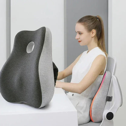 Memory Foam Office Chair Cushion Car Seat Support Waist Pillow Massage Lumbar Orthopedic Pillow Buttock Coccyx Cushion Back Pads - Wellness and Tech