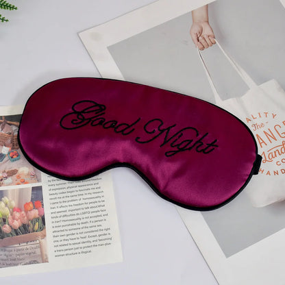 Embroidered Silk Sleep Mask - Wellness and Tech