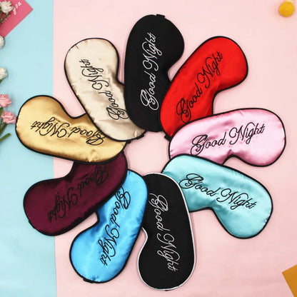 Embroidered Silk Sleep Mask - Wellness and Tech