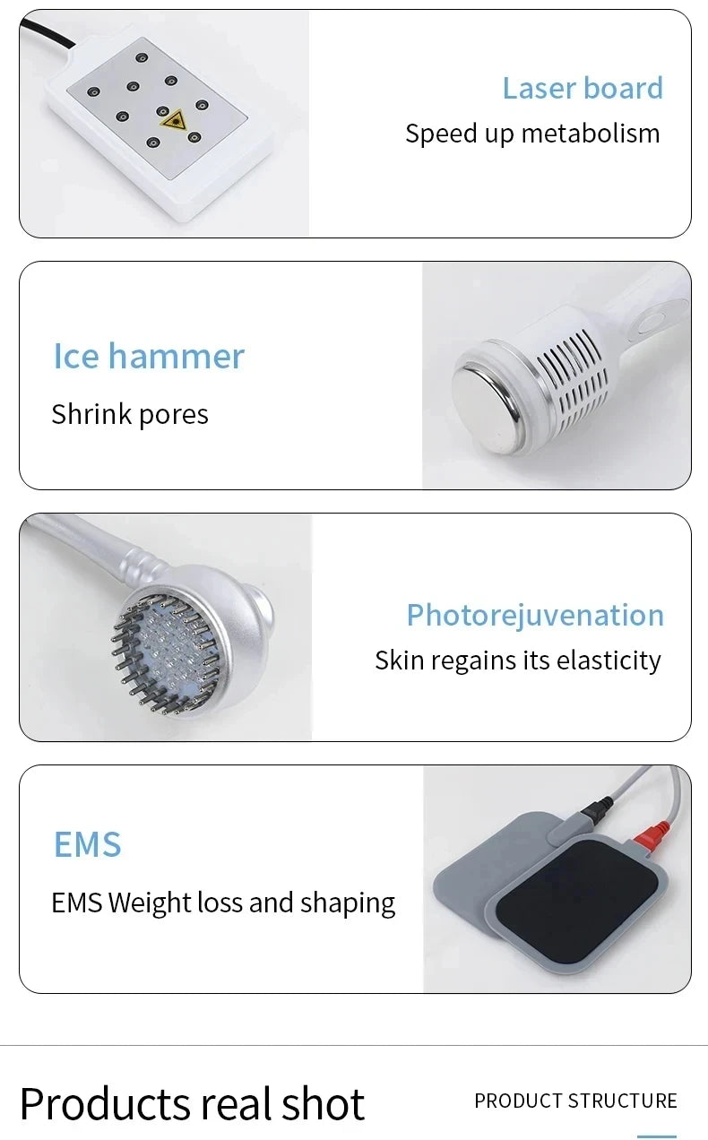 Newest 9 In 1 Lipolaser Cavitation Slimming Machine - RF Skin Lifting Radio Frequency - Wellness and Tech