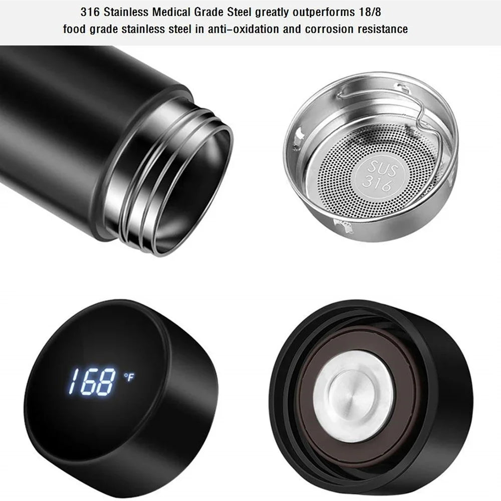 500ML Thermos Bottle | Smart Cup Digital with Temperature Display| Thermos Bottle Long-lasting Heat