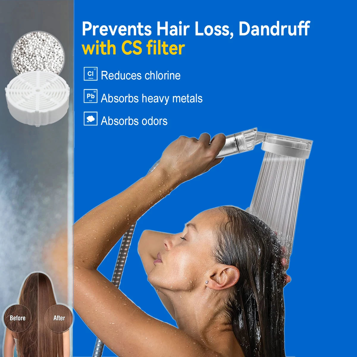 High Pressure SPA Handheld Shower Head Water Filter - Wellness and Tech