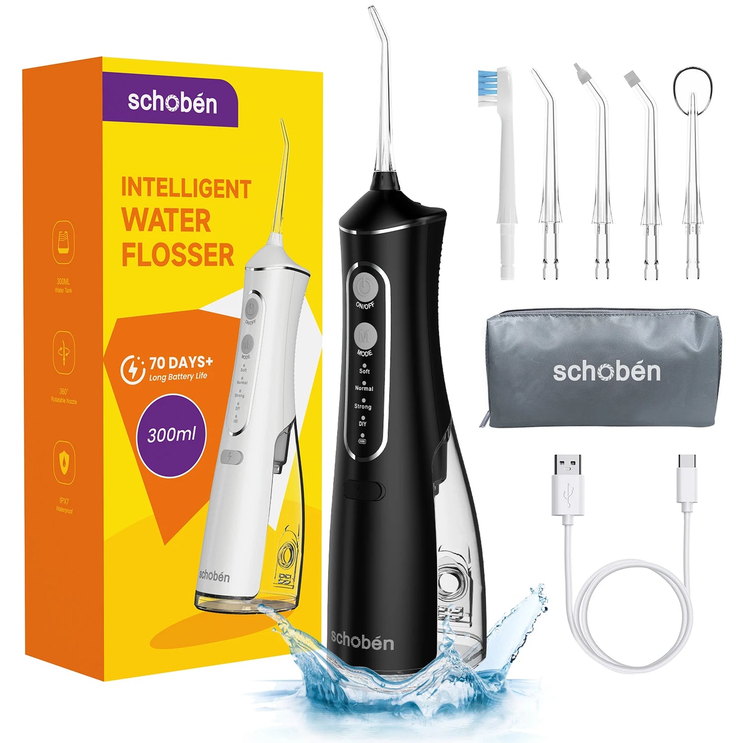 Adult Portable Oral Irrigator - Water Flosser - Wellness and Tech