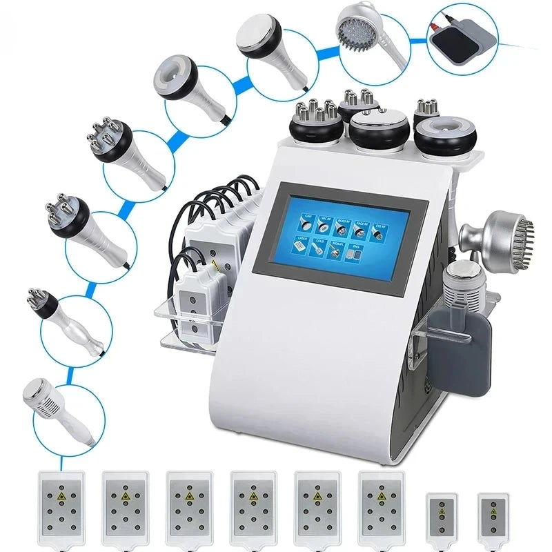 Newest 9 In 1 Lipolaser Cavitation Slimming Machine - RF Skin Lifting Radio Frequency - Wellness and Tech