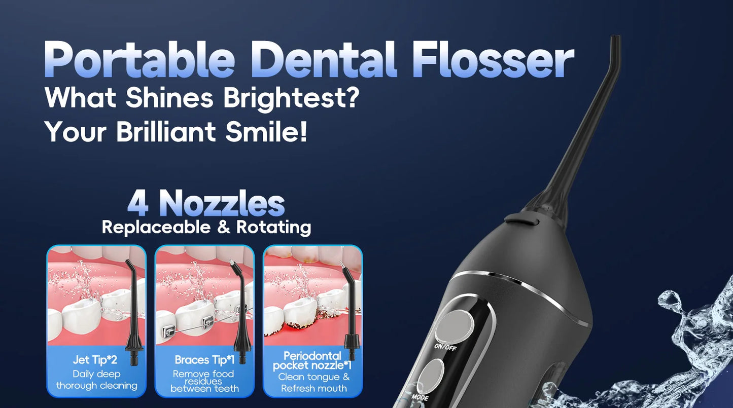 Adult Portable Oral Irrigator - Water Flosser - Wellness and Tech