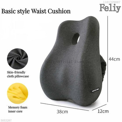 Memory Foam Office Chair Cushion Car Seat Support Waist Pillow Massage Lumbar Orthopedic Pillow Buttock Coccyx Cushion Back Pads - Wellness and Tech