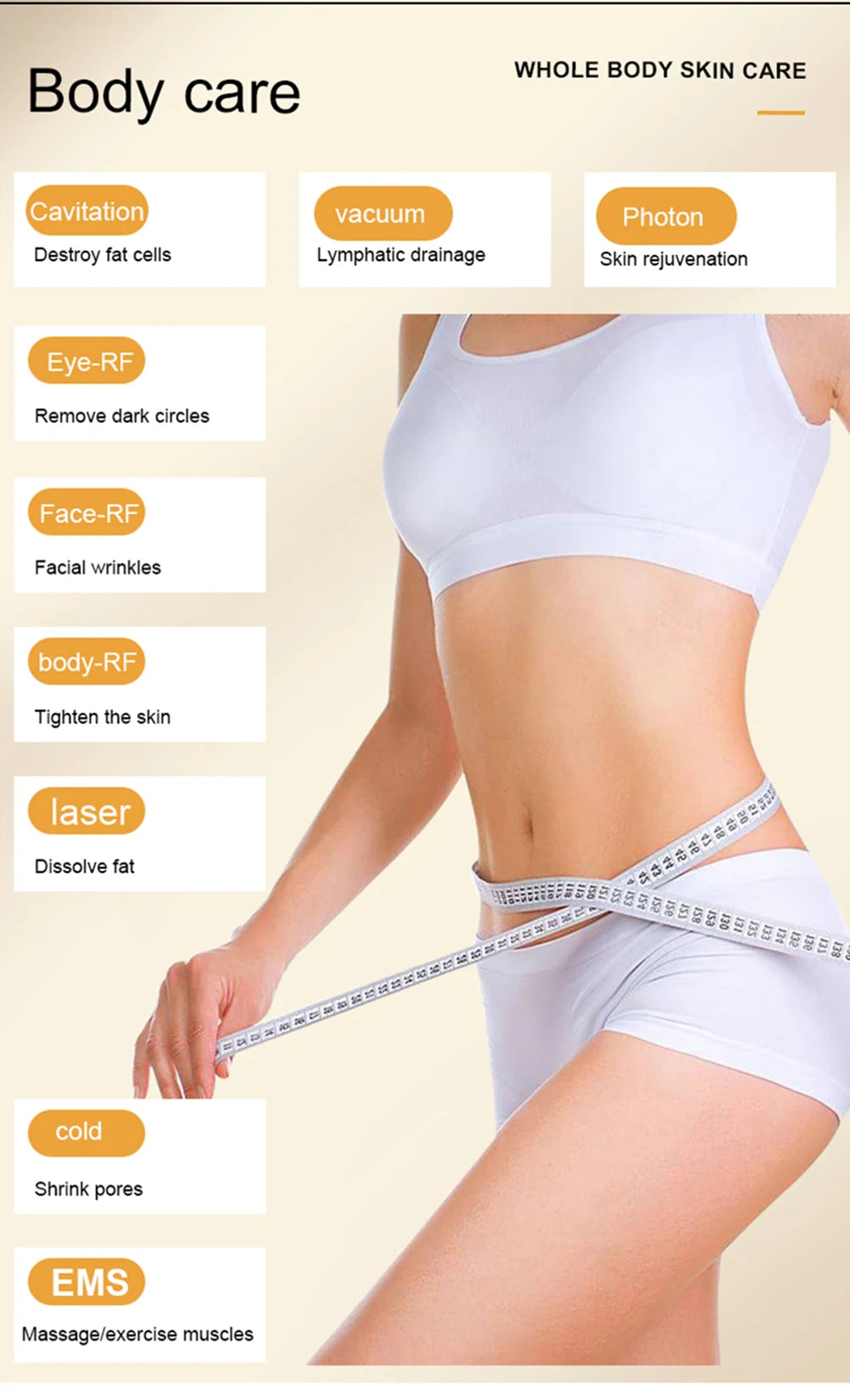Newest 9 In 1 Lipolaser Cavitation Slimming Machine - RF Skin Lifting Radio Frequency - Wellness and Tech