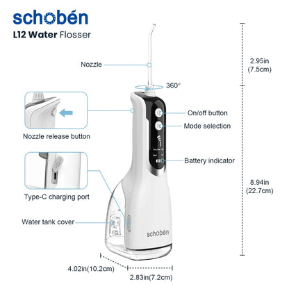 Adult Portable Oral Irrigator - Water Flosser - Wellness and Tech