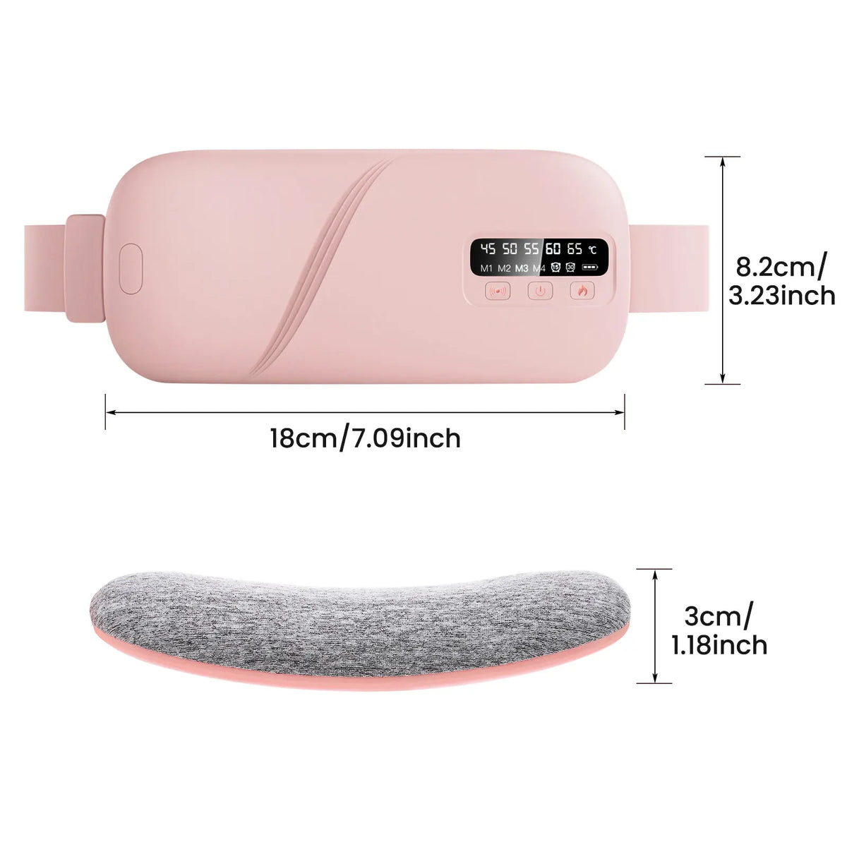 Women Menstrual Heating Pads Effective Hot Compress Period Relief Belt Rechargeable Heated Waist Massager Gifts for Female - Wellness and Tech