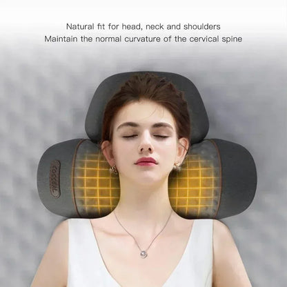Electric Neck Massager |Cervical Pillow |Hot Compress - Wellness and Tech