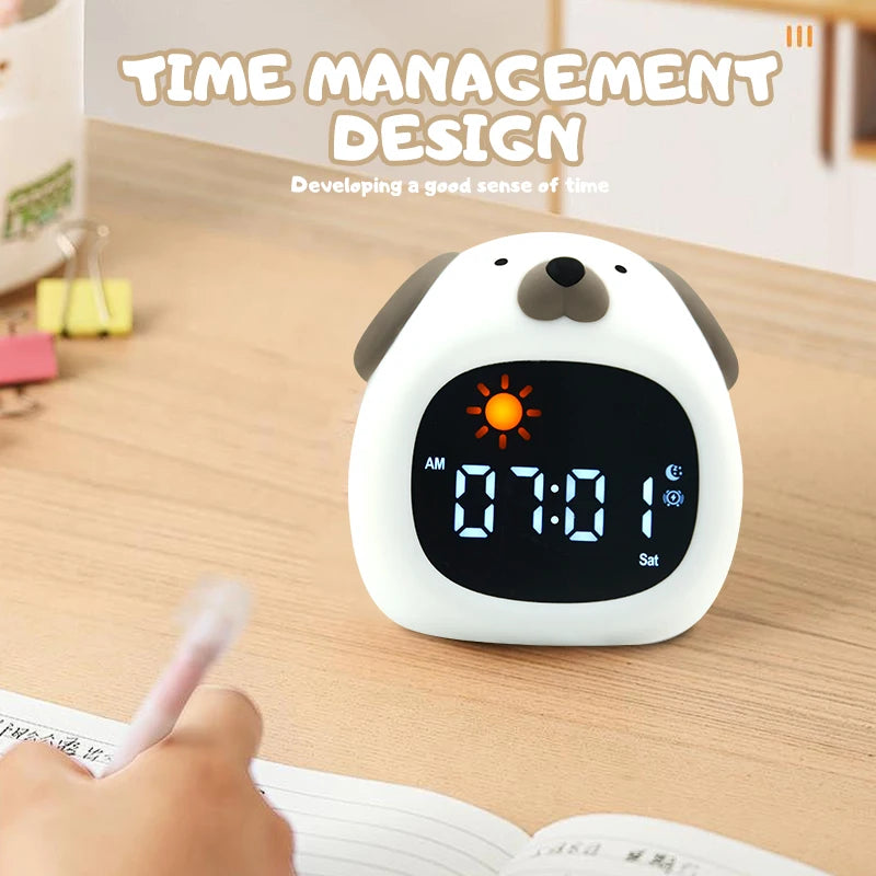 Night Light Clock | Musical Alarm Clock | Led Night Table Light Children Sleep Training