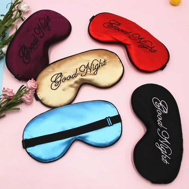 Embroidered Silk Sleep Mask - Wellness and Tech