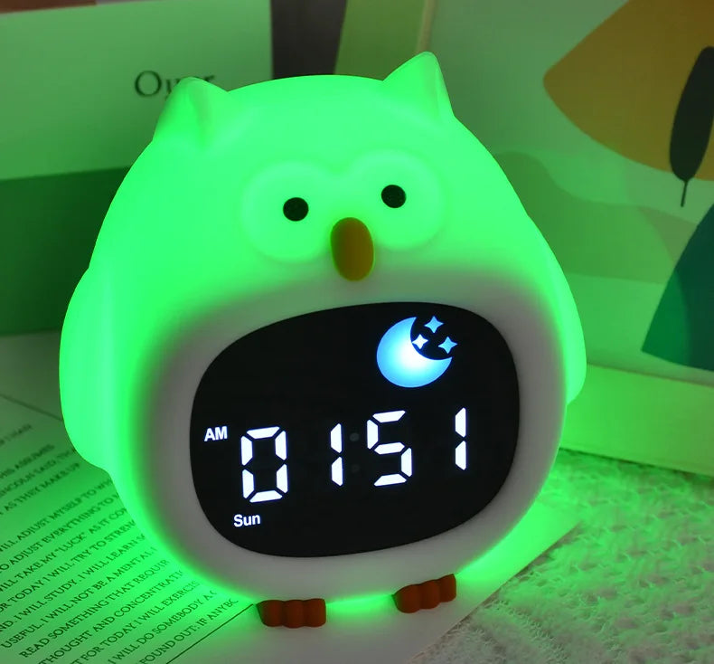 Night Light Clock | Musical Alarm Clock | Led Night Table Light Children Sleep Training