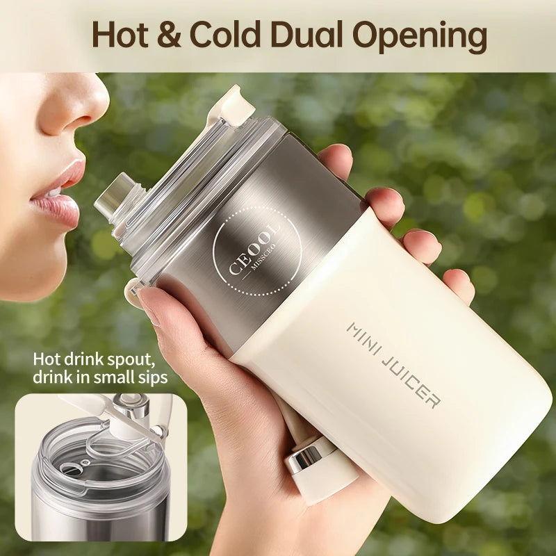 26-Blade High-Power Portable Blender & Insulated Travel Juicer