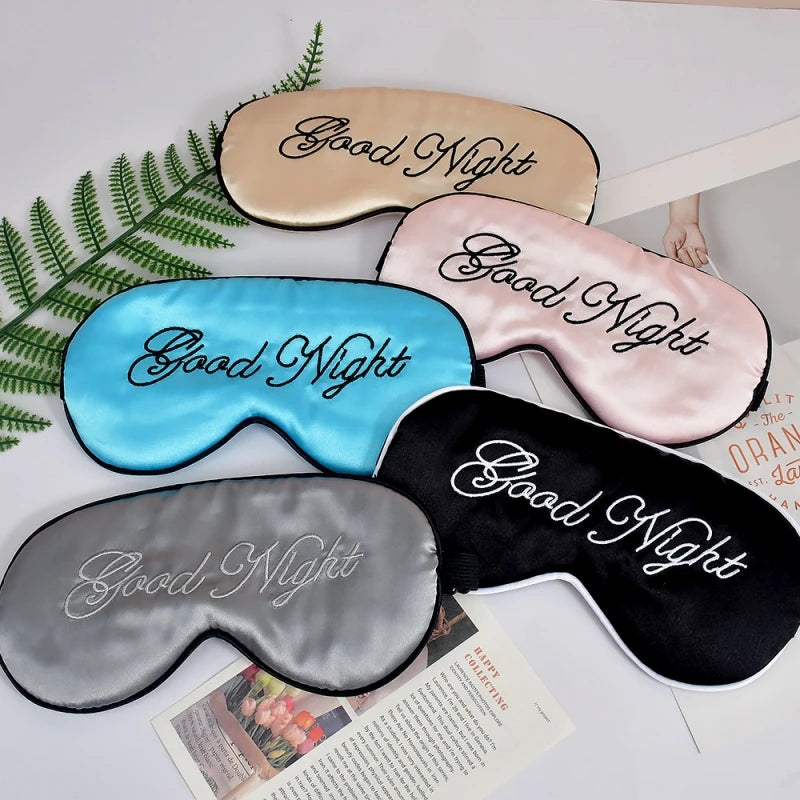 Embroidered Silk Sleep Mask - Wellness and Tech