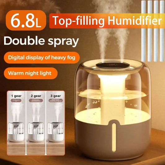 6.8L Air Humidifier | 3 Spray Modes Air Purifier