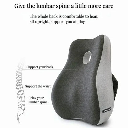 Memory Foam Office Chair Cushion Car Seat Support Waist Pillow Massage Lumbar Orthopedic Pillow Buttock Coccyx Cushion Back Pads - Wellness and Tech